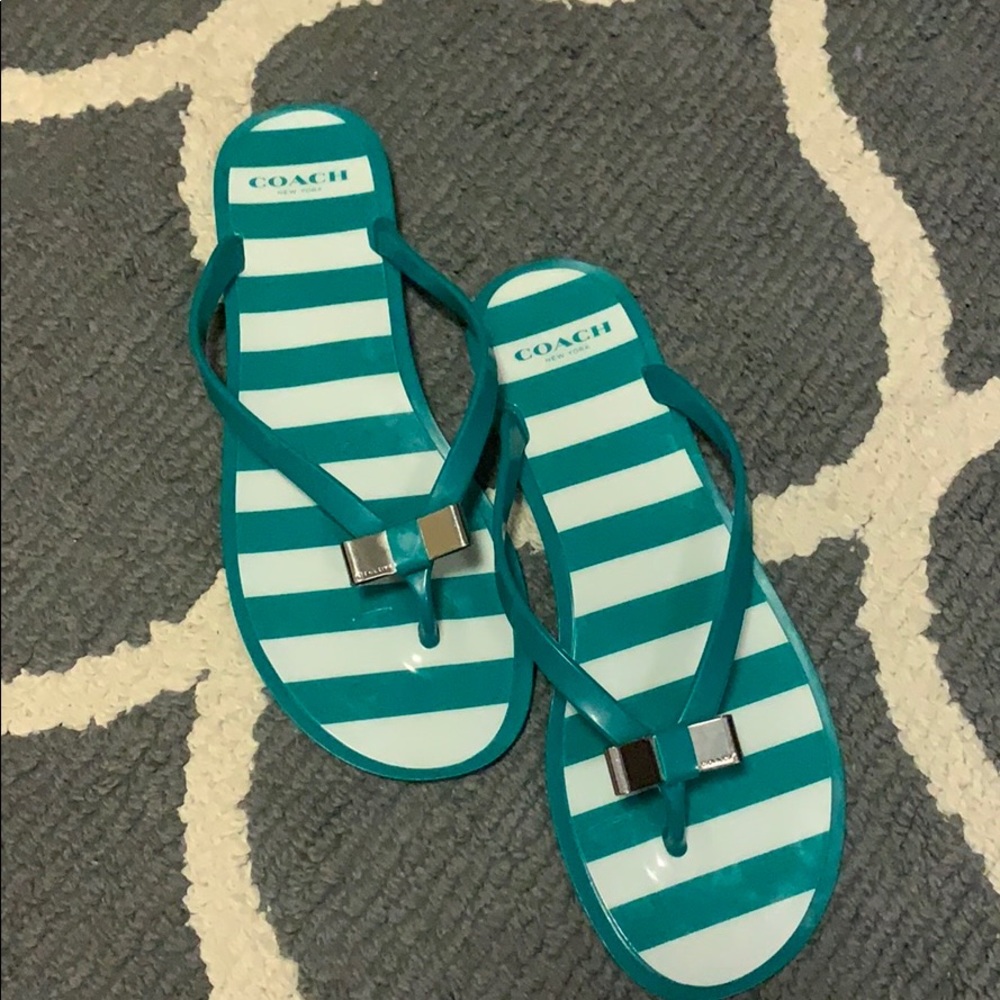 Coach Sz 8 Landon Jelly Flip Flop